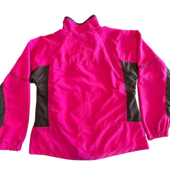 Danskin Now Womens Pink and Black jacket XL 16-18 windbreaker zip up. - Picture 2 of 7